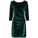 Bild 1 von Damen Samtkleid mit 3/4 Ärmeln DUNKELGRÜN