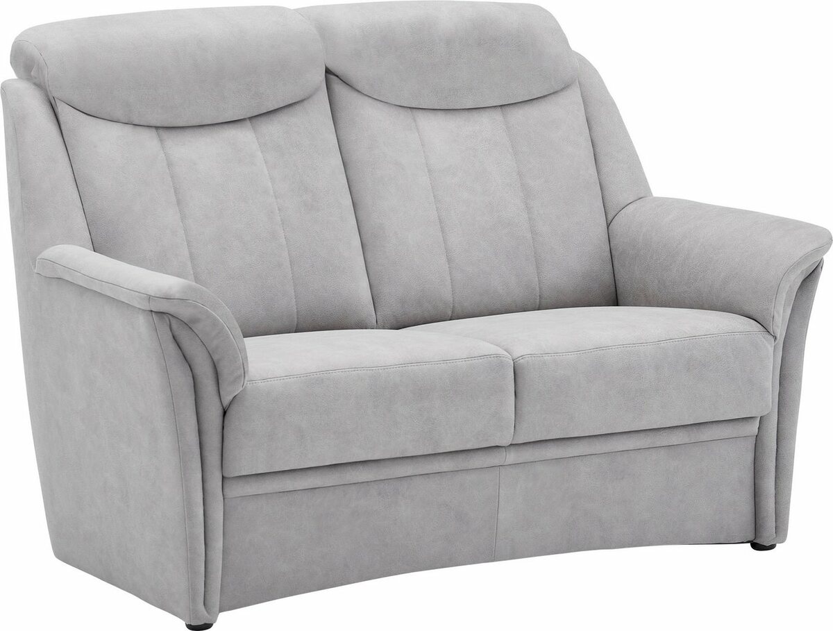 Bild 1 von VILLA BECK 2-Sitzer Lugano, 1 Teile, inklusive Kopfteilverstellung und in Sitzhöhe 49 cm, Grau|silberfarben