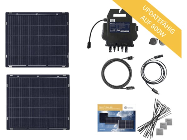 Bild 1 von OSNATECH Mini-PV-Set Starter 600 Flex 150W-2 "Balkonkraftwerk" Balkon-Solaranlage