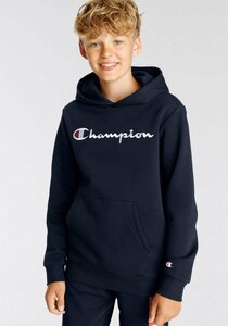 Champion Sweatshirt Classic Hooded Sweatshirt large Logo - für Kinder, Blau