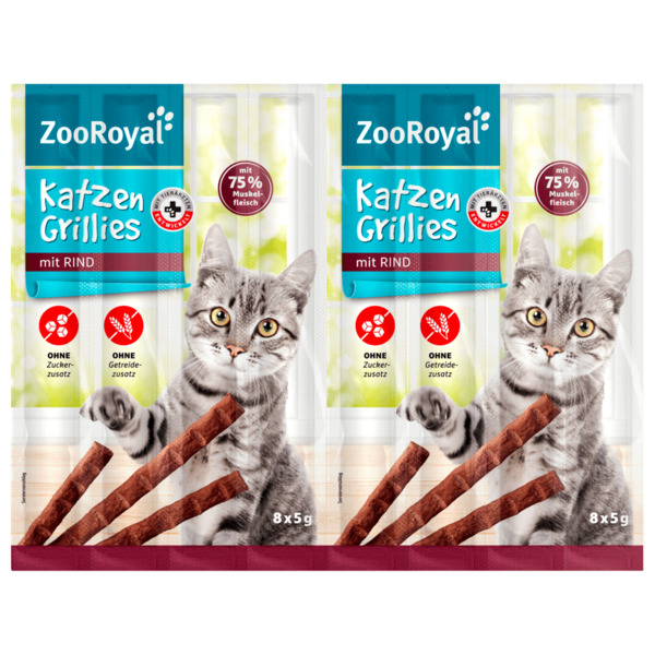 Bild 1 von ZooRoyal Katzen-Grillies mit Rind 8x5g