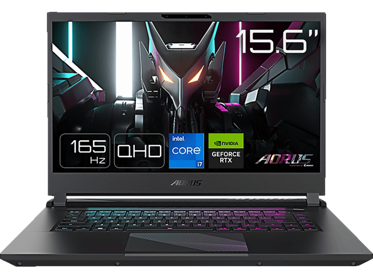 Bild 1 von GIGABYTE AORUS 15 BSF-73DE754SH, Gaming Notebook mit 15,6 Zoll Display, Intel® Core™ i7 Prozessor, 16 GB RAM, 1 TB SSD, NVIDIA GeForce RTX™ 4070, Schwarz