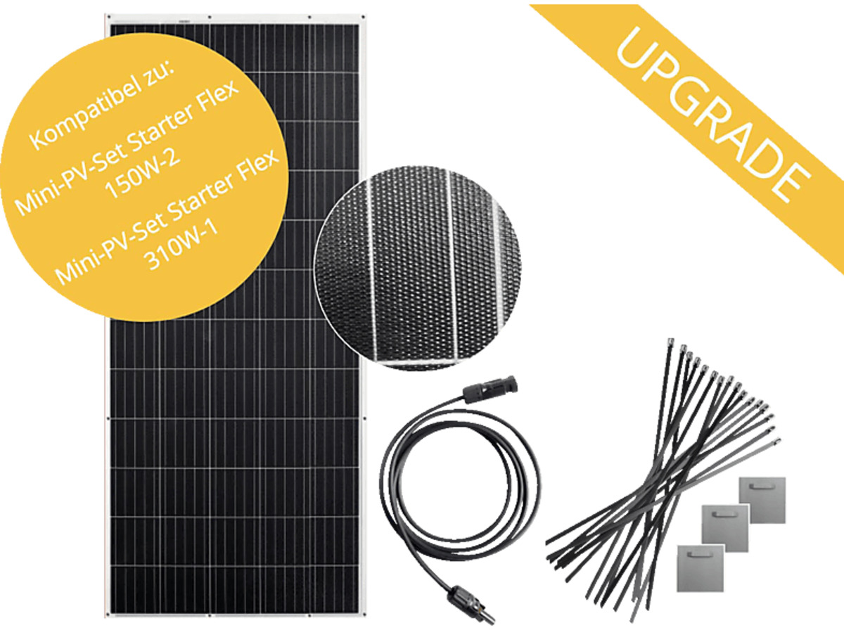 Bild 1 von OSNATECH Ergänzungsmodul Mini-PV-Upgrade Flex 310W-1 "Balkonkraftwerk" Balkon-Solaranlage