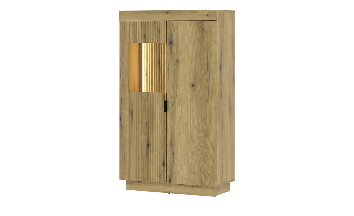 Bild 1 von Highboardvitrine  Delamar holzfarben Maße (cm): B: 80 H: 140 T: 40 Schränke