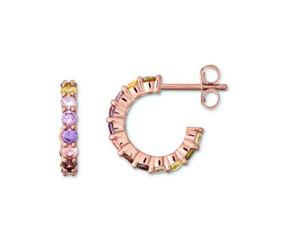 Bild 1 von 925 Silber Creolen Multicolor