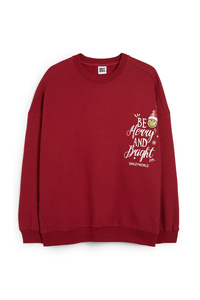 C&A Weihnachts-Sweatshirt-SmileyWorld®, Rot, Größe: XL