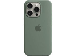 APPLE Silikon Case mit MagSafe, Backcover, Apple, iPhone 15 Pro, Zypresse