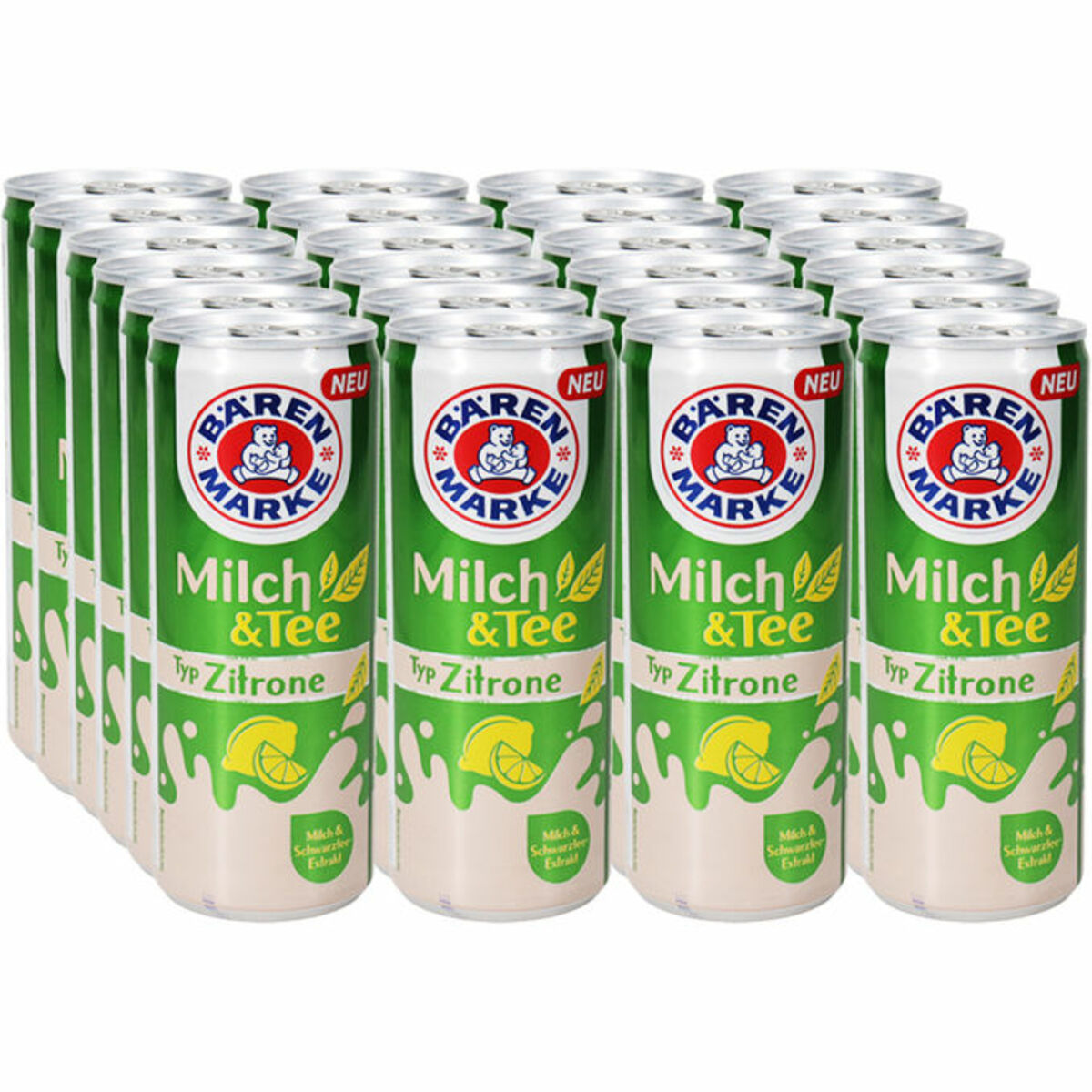 Bild 1 von Bärenmarke Milch & Tee Zitrone, 24er Pack (EINWEG) zzgl. Pfand