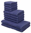 Bild 1 von my home Handtuch Set Vanessa, Walkfrottee, (Set, 10-tlg), Handtücher mit Bordüre, einfarbiges Handtuch-Set aus 100% Baumwolle