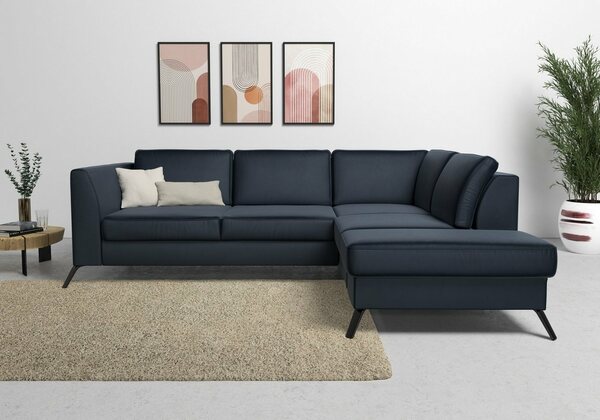 Bild 1 von Sit&more Ecksofa Olsen, inklusive Sitztiefenverstellung, wahlweise mit Bettfunktion, 15cm hoch, Blau