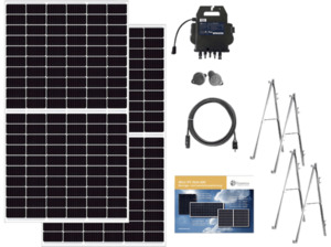 OSNATECH Mini-PV-Set Premium Complete 600 Glas 385W-2 "Balkonkraftwerk" Balkon-Solaranlage