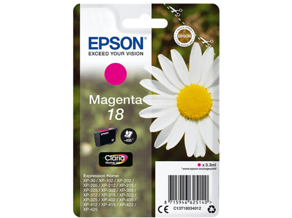 Bild 1 von EPSON Original Tintenpatrone Magenta (C13T18034012)