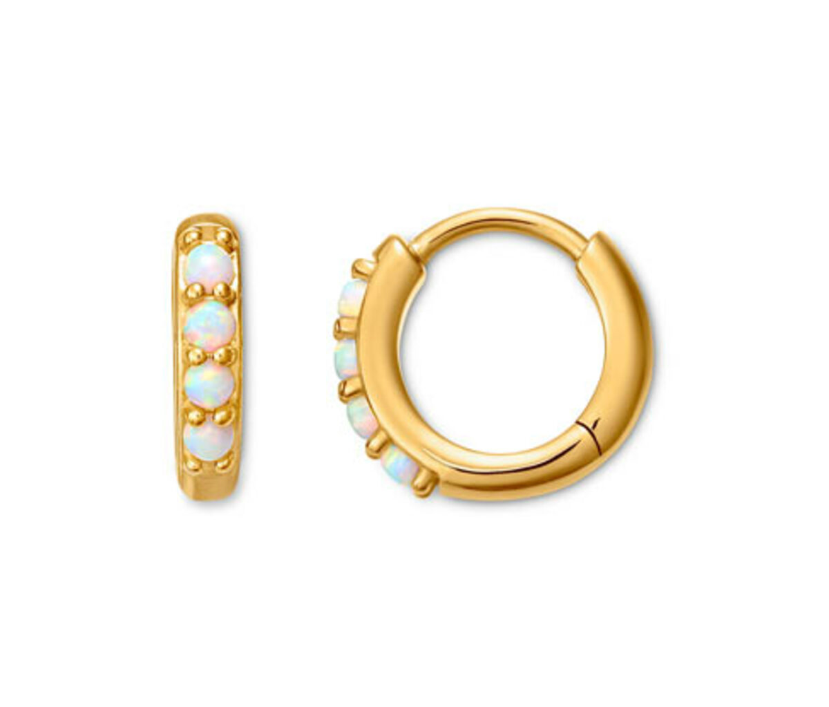 Bild 1 von 925 Silber Creolen mit synthetischen Opalen