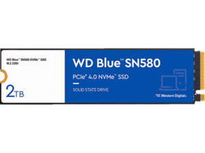 WD Blue SN580 WDS100T3B0E PCIe 4.0 x4 (NVMe) Festplatte, 2 TB SSD PCI Express, intern