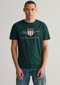 Gant T-Shirt REG ARCHIVE SHIELD SS T-SHIRT mit Logodruck auf der Brust, Grün