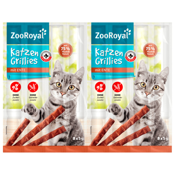 Bild 1 von ZooRoyal Katzen-Grillies mit Ente 8x5g
