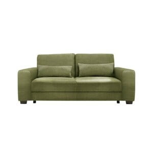 Phill Hill Sofa 2-Sitzer SONYA moosgrün - Mit Rückenkissen und Zierkissen -Stoffbezug - Sitzhöhe 44 cm - Sitztiefe 50 cm - Nosagfederung - Dunkelgrün