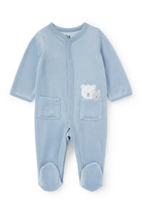 C&A Waldtiere-Baby-Schlafanzug, Blau, Größe: 56