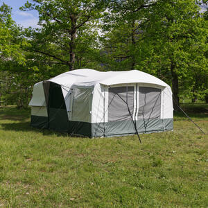 Anhängerzelt aufblasbar Camping - Air Seconds 4.2 F&B für 4 Personen 2 Kabinen EINHEITSFARBE