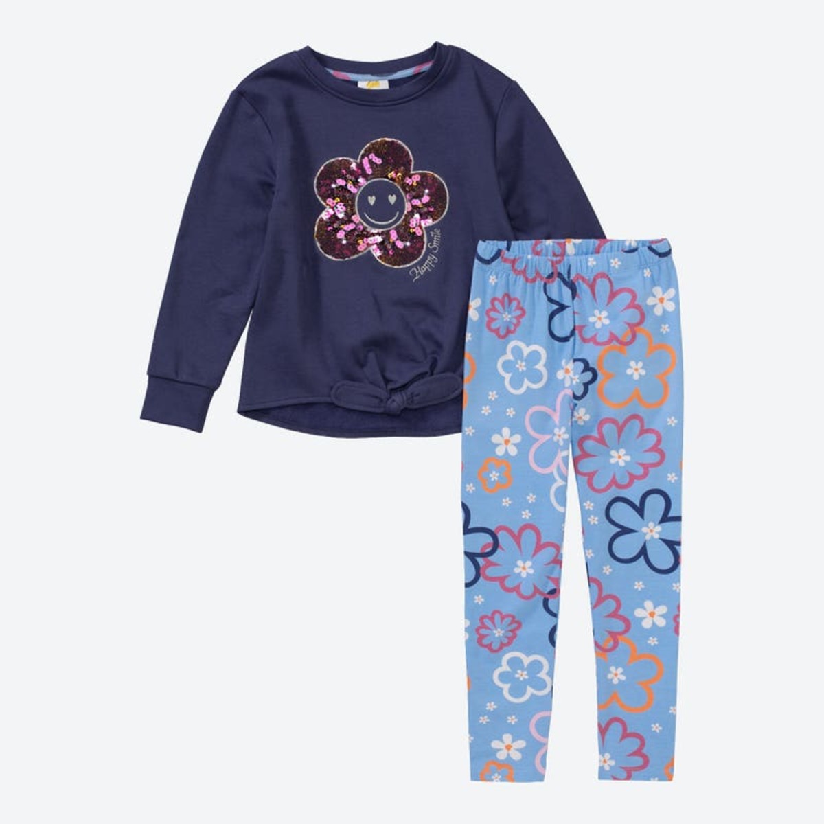 Bild 1 von Mädchen-Set mit Pailletten-Blume, 2-teilig