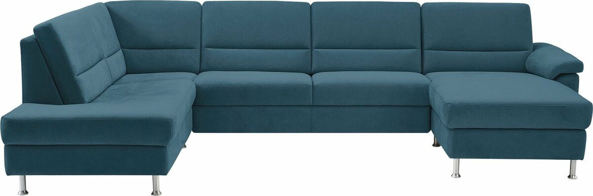 Bild 1 von CALIZZA INTERIORS Wohnlandschaft Onyx, 3 Teile, wahlweise mit Bettfunktion und Bettkasten, Blau