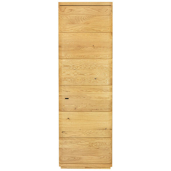 Bild 1 von Linea Natura Garderobenschrank, Eiche, Holz, Eiche, massiv, 2 Fächer, 60x206x38 cm, Typenauswahl, Beimöbel erhältlich, Holzmöbel, Garderoben Holz, Garderobenschränke Holz