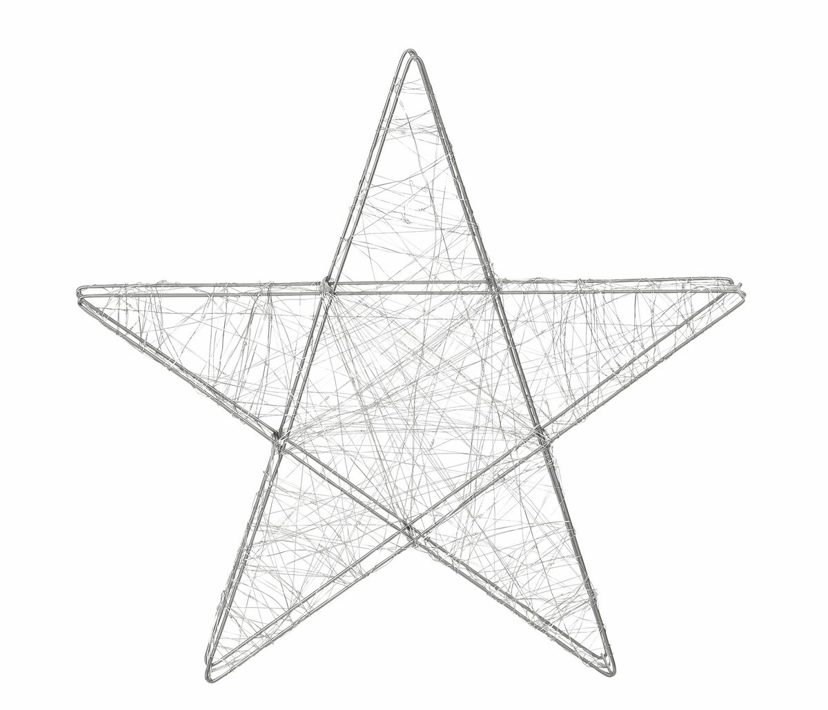 Bild 3 von Dehner LED-Lichterkette LED-Stern Silhouette, Ø 58 x 6.5 cm, Metall, mit 160 LEDs/Timer, Lichtfarbe warmweiß, für Indoor/Outdoor, silber