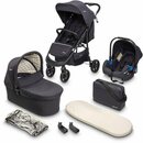 Bild 1 von BabyGo Kombi-Kinderwagen Style - 3in1, schwarz, inkl. Babyschale mit Adaptern u. Wickeltasche, Schwarz