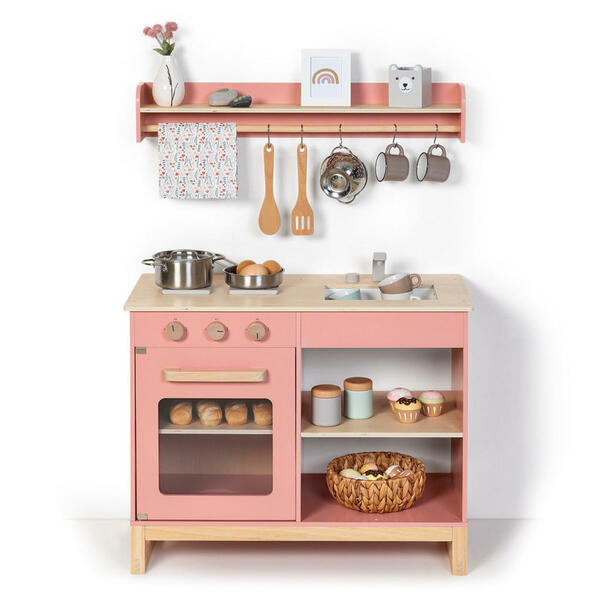 Bild 1 von Kinderküche, Natur, Altrosa, Holz, 35.8x62 cm, EN 71, CE, Spielzeug, Kinderspielzeug, Kinderküchen