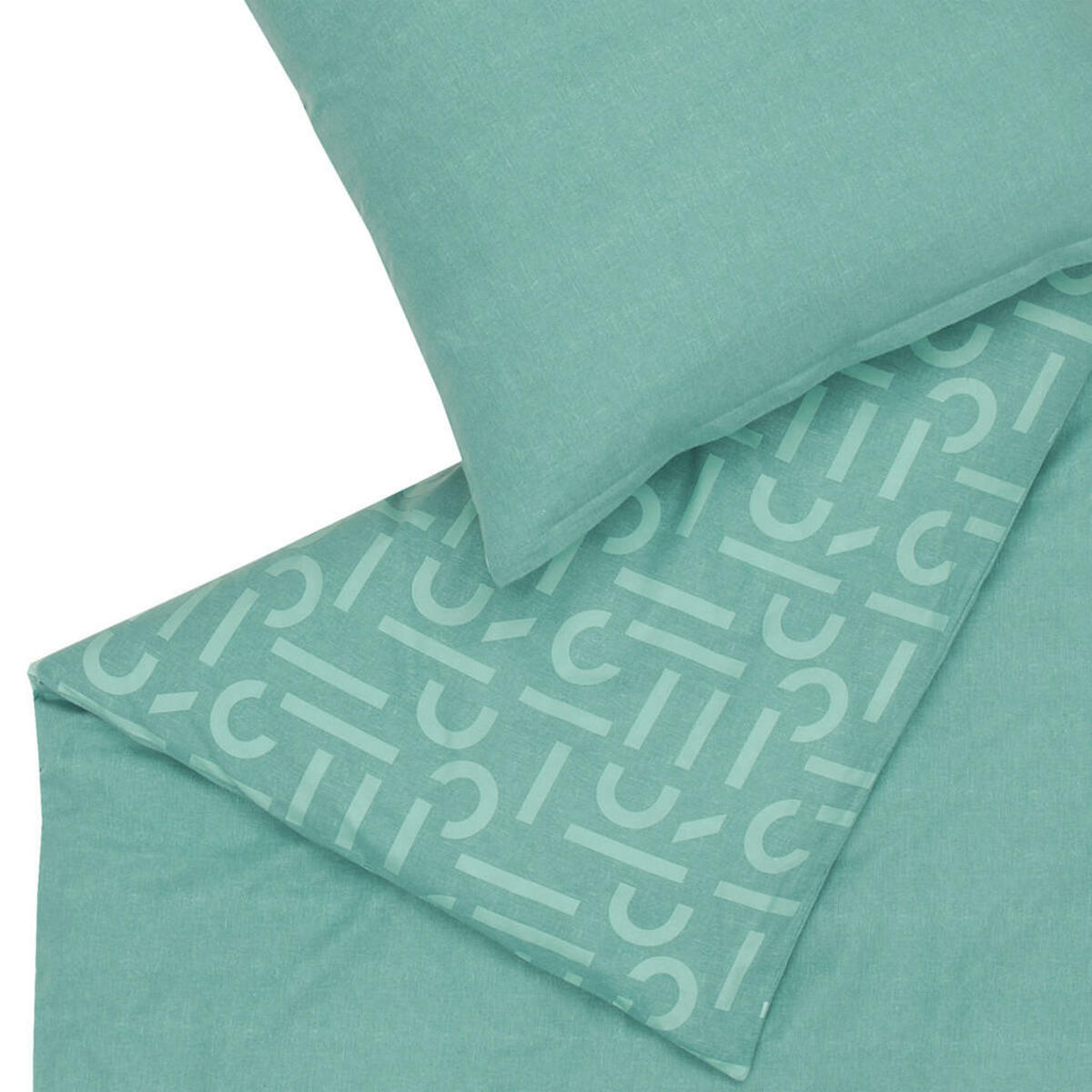 Bild 1 von Esprit Wendebettwäsche E-ScatterBig, Mintgrün, Jadegrün, Textil, Uni, 155 cm, Oeko-Tex® Standard 100, BCI (Better Cotton Initiative), hautfreundlich, angenehm wärmend, bügelleicht, schadstoffge