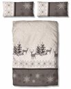 Bild 2 von Bettwäsche Venua in Gr. 135x200 oder 155x220 cm, my home, Linon, 2 teilig, Winterbettwäsche, Weihnachtsbettwäsche