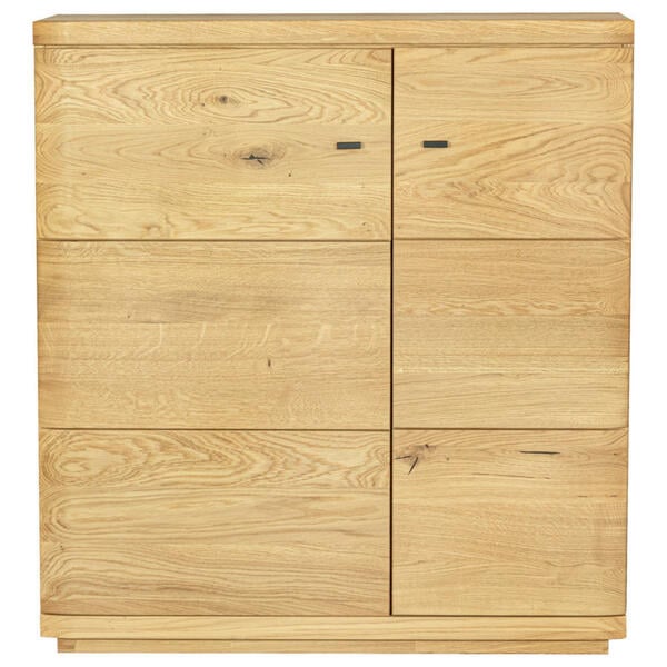 Bild 1 von Linea Natura Schuhschrank, Eiche, Holz, Eiche, massiv, 4 Fächer, 99x108.6x38 cm, Typenauswahl, stehend, Beimöbel erhältlich, Garderobe, Schuhaufbewahrung, Schuhschränke