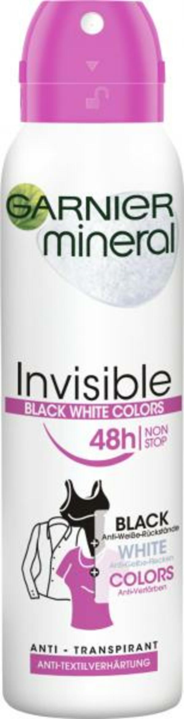 Bild 1 von Garnier Mineral Invisible Black White Colors Deo-Spray