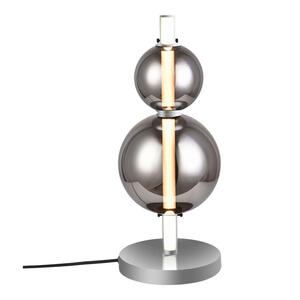 Näve Led-Tischleuchte, Chrom, Metall, Glas, 44 cm, Lampen & Leuchten, Innenbeleuchtung, Tischlampen