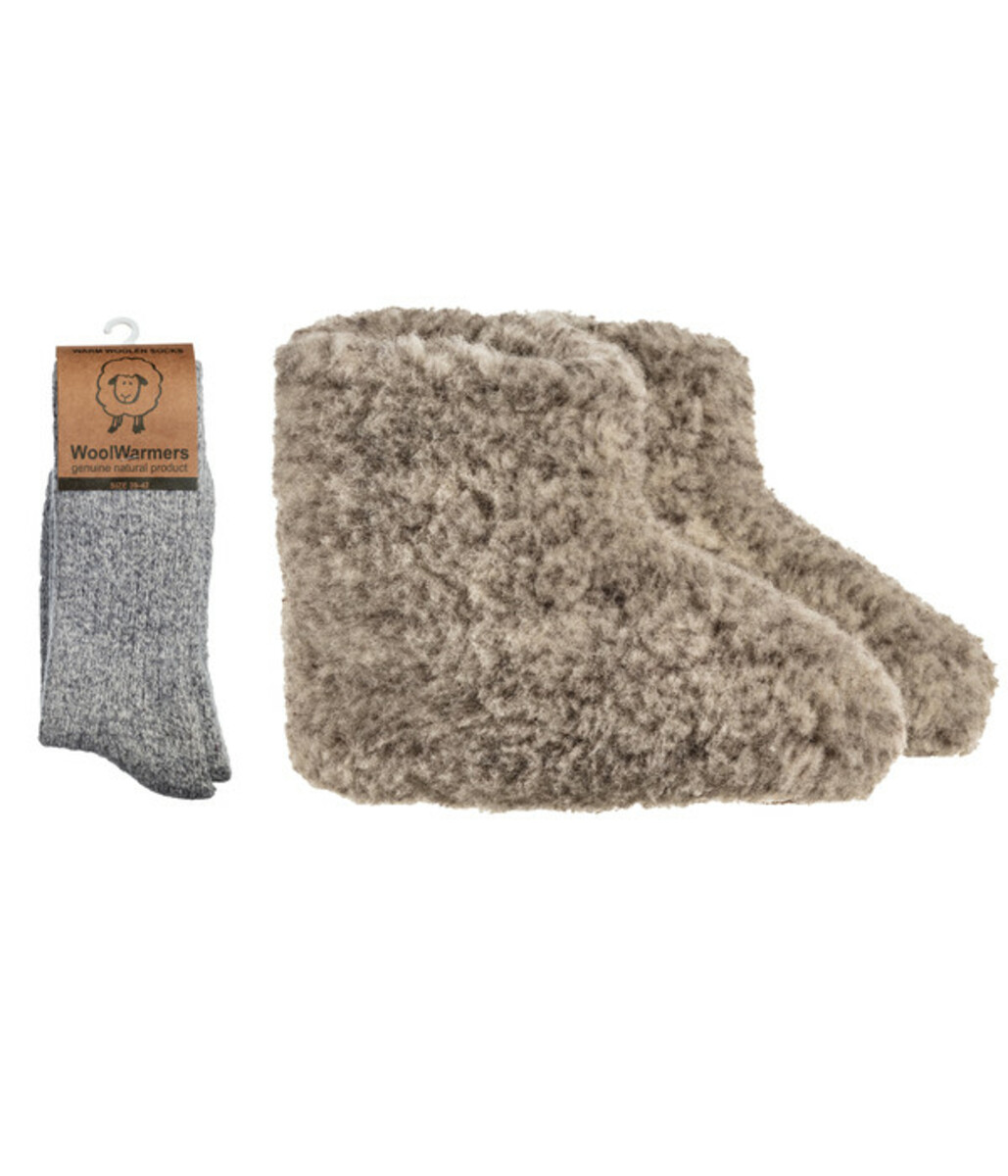 Bild 1 von WoolWarmers Hausschuh-Set, grau