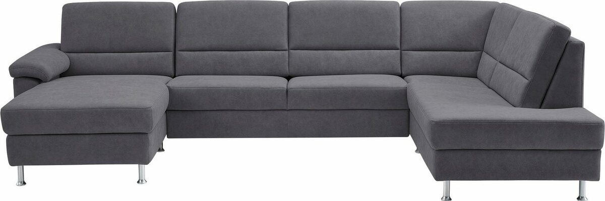 Bild 1 von CALIZZA INTERIORS Wohnlandschaft Onyx, 3 Teile, wahlweise mit Bettfunktion und Bettkasten, Schwarz