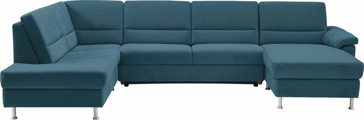 Bild 1 von CALIZZA INTERIORS Wohnlandschaft Onyx, 3 Teile, wahlweise mit Bettfunktion und Bettkasten, Blau