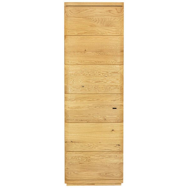 Bild 1 von Linea Natura Garderobenschrank, Eiche, Holz, Eiche, massiv, 2 Fächer, 60x206x38 cm, Typenauswahl, Beimöbel erhältlich, Holzmöbel, Garderoben Holz, Garderobenschränke Holz