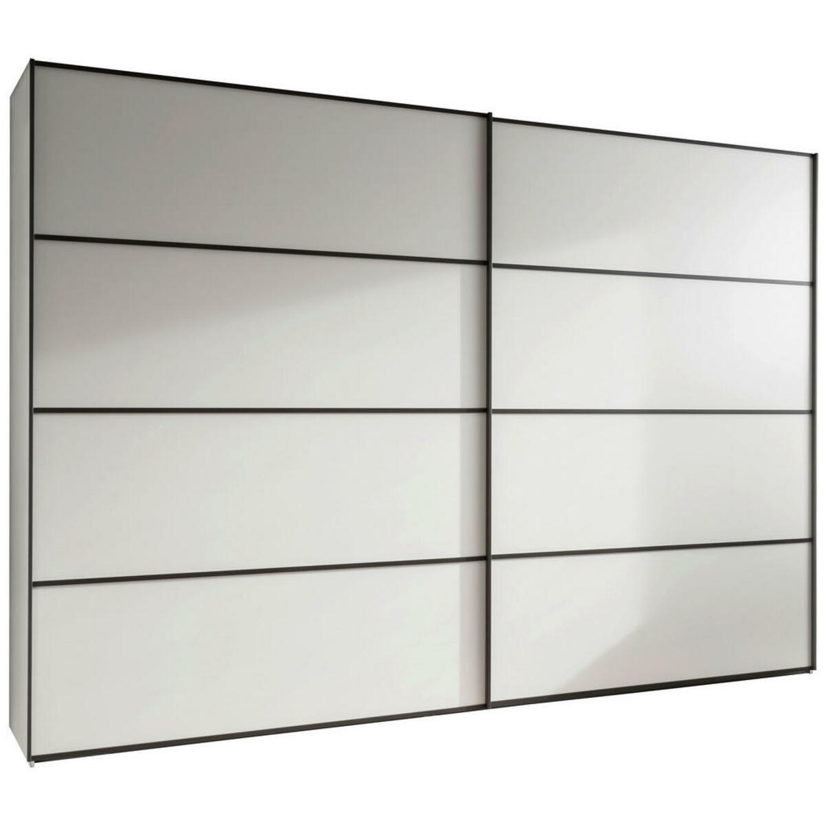 Bild 1 von Novel Schwebetürenschrank, Weiß, Schiefer, Holzwerkstoff, 6 Fächer, 300x217x60 cm, Typenauswahl, Beimöbel erhältlich, umfangreiches Zubehör in verschiedenen Größen erhältlich, Schlafzimmer,