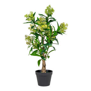 Kunstpflanze, Grün, Schwarz, Kunststoff, 75 cm, inkl. Topf, Dekoration, Kunstblumen