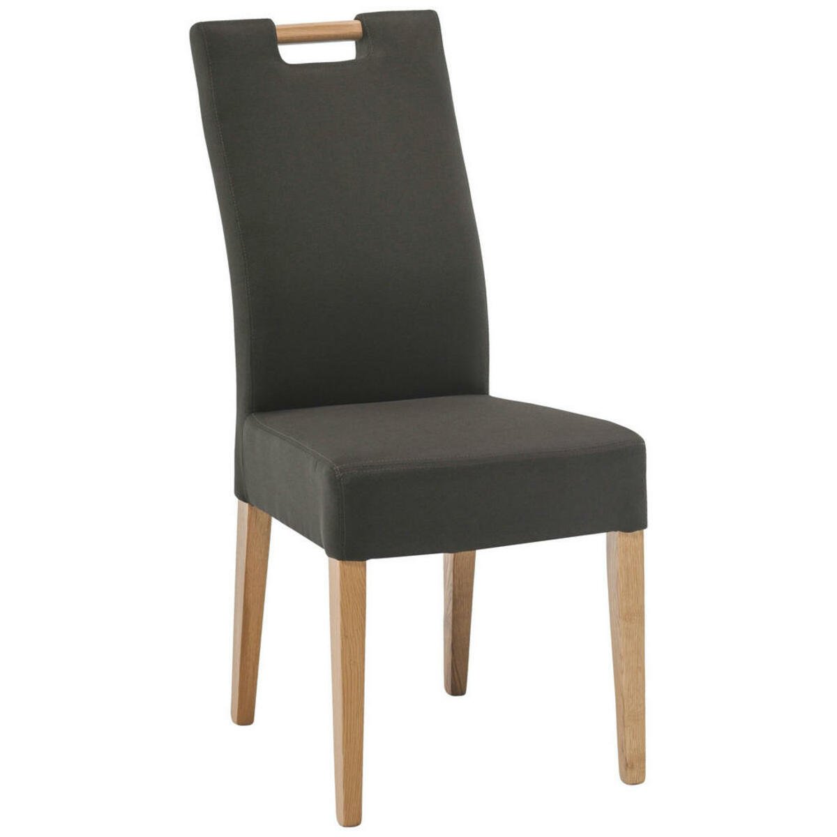 Bild 1 von Cantus Stuhl, Eiche, Dunkelbraun, Holz, Textil, Eiche, massiv, eckig, 47x100x47 cm, Beinauswahl, Stoffauswahl, Esszimmer, Stühle, Esszimmerstühle, Vierfußstühle