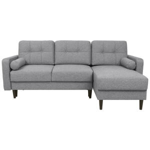 Mid.you Eckschlafsofa, Hellgrau, Textil, 2-Sitzer, Füllung: Polyetherschaumkern, 223x157 cm, Armteil links, rechts, Wohnzimmer, Sofas & Couches, Wohnlandschaften