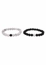 Bild 1 von Firetti Armband Set Multipack Schmuck Geschenk Armkette LIEBE Anlass Geburstag Weihnachten (Set, 2-tlg), Perfekt zu Kleid, Shirt, Jeans, Sneaker! BLACK FRIDAY, Schwarz|weiß