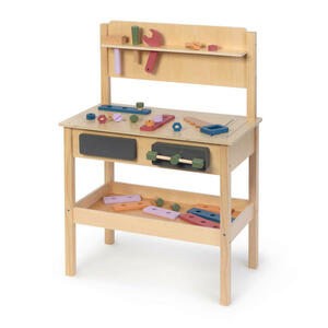 Kinderwerkbank, Natur, Holz, 34x80 cm, EN 71, CE, Spielzeug, Kinderspielzeug, Werkbank & Werkzeug