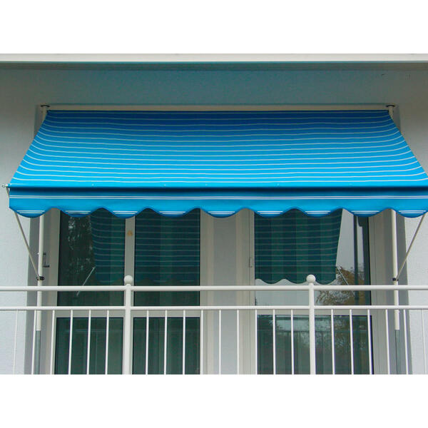 Bild 1 von Boxxx Markise, Blau, Weiß, Metall, Textil, Streifen, 200x225-275x150 cm, Sonnen- & Sichtschutz