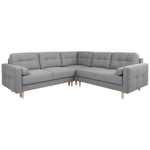 Bild 1 von Mid.you Eckschlafsofa, Hellgrau, Textil, 4-Sitzer, Füllung: Polyetherschaumkern, 242x242 cm, Armteil links, rechts, Wohnzimmer, Sofas & Couches, Wohnlandschaften