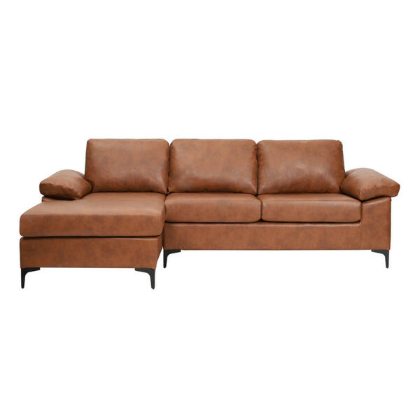 Bild 1 von Mid.you Ecksofa, Braun, Textil, 3-Sitzer, Füllung: Schaumstoff, Ottomane links, L-Form, 262x135 cm, Wohnzimmer, Sofas & Couches, Wohnlandschaften, Ecksofas