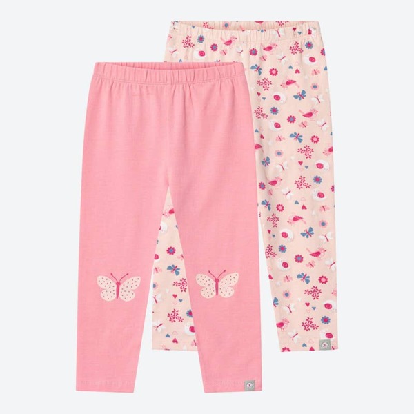 Bild 1 von Baby-Mädchen-Leggings, 2er-Pack