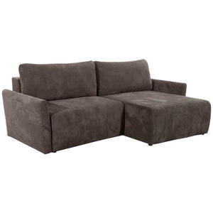 Mid.you Eckschlafsofa, Braun, Textil, 2-Sitzer, Füllung: Komfortschaum, Silikon, 228x146 cm, Wohnzimmer, Sofas & Couches, Wohnlandschaften