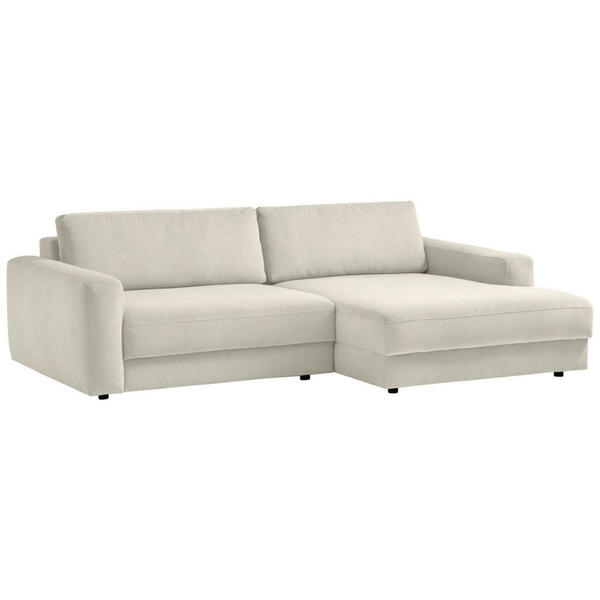 Mid.you Ecksofa, Creme, Textil, 4-Sitzer, Füllung: Schaumstoff, Silikon ...